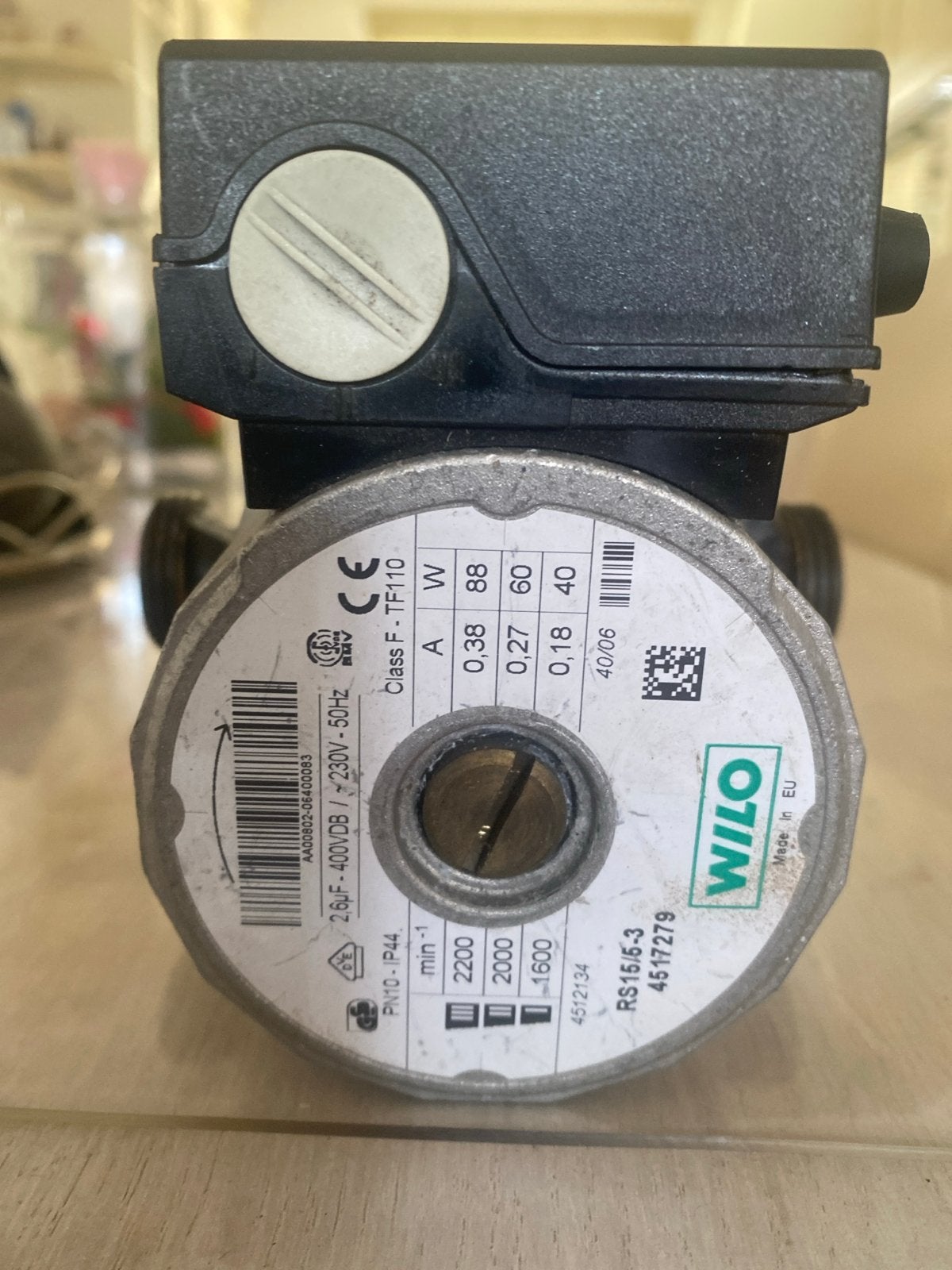 Wilo CV Pomp RS15/6-3 Circulatiepomp, Doe-het-zelf en Verbouw, Ophalen of Verzenden, Gebruikt