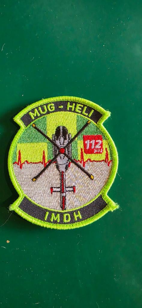 Belgische traumahelikopter Mug-Heli IMDH patch, Ophalen of Verzenden, Overige soorten, Overige gebieden, Embleem of Badge