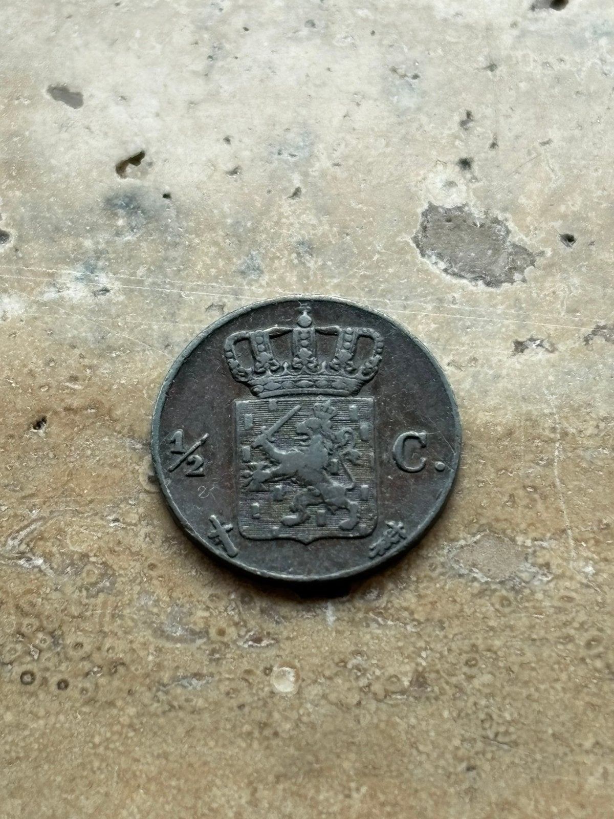 1/2 cent 1851 Willem III, mooie kwaliteit, Ophalen of Verzenden, Koning Willem III, Losse munt