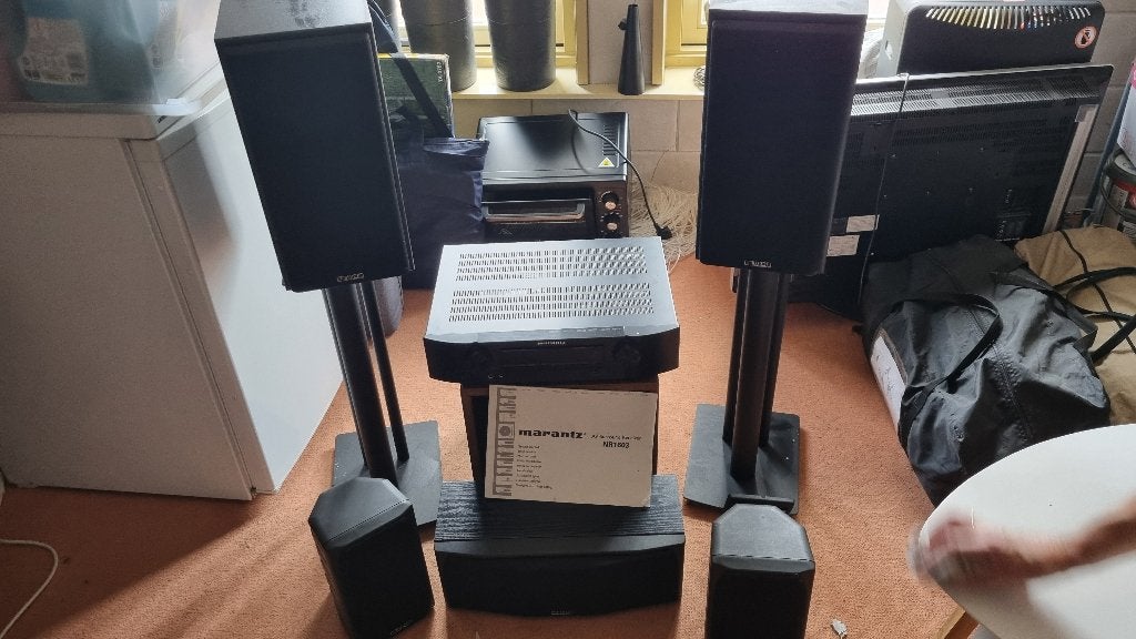 marantz 1603 AV receiver met surround boxen Mission, Marantz, Gebruikt, Ophalen of Verzenden, 60 tot 120 watt
