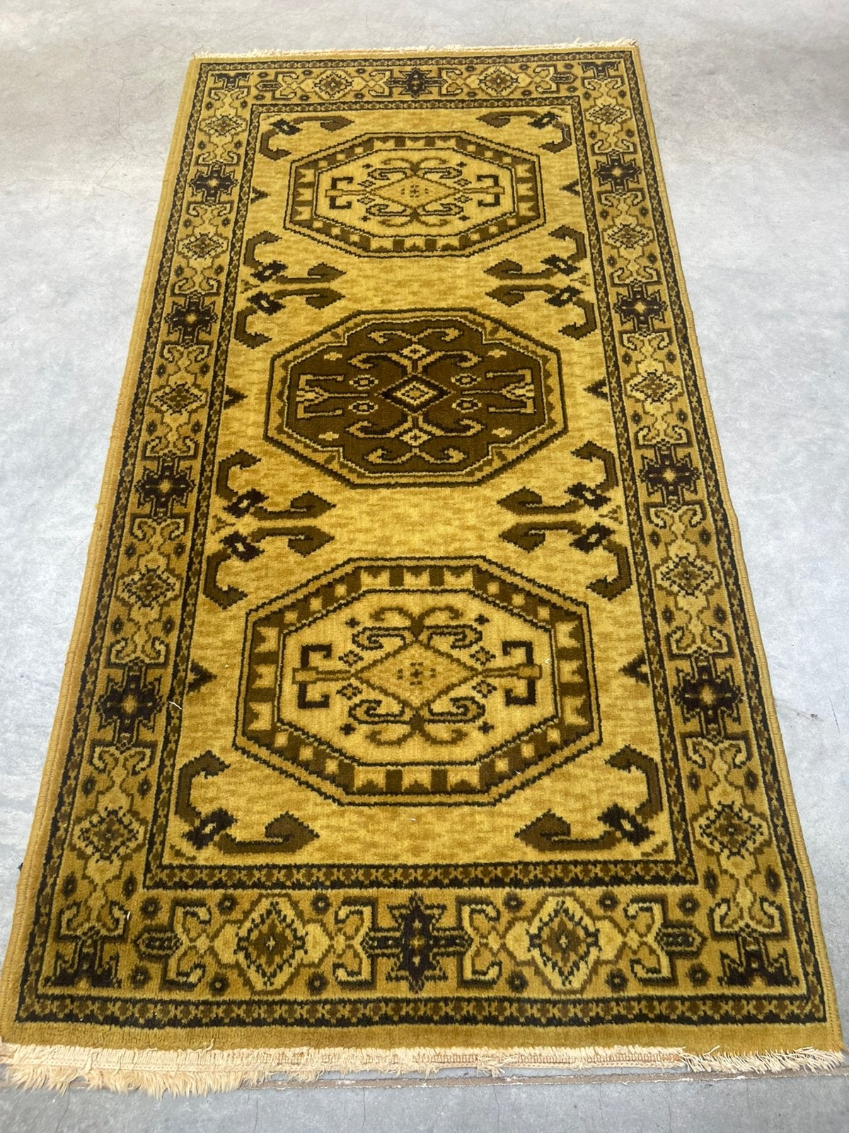 Vintage loper 78cm x 157cm tapijt vloerkleed scheerwol, Vintage vloerkleed tapijt loper scheerwol oosterese orient perz, Gebruikt