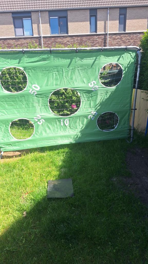 Voetbaldoel met gaten doek, Maat XL, Ophalen, Overige typen