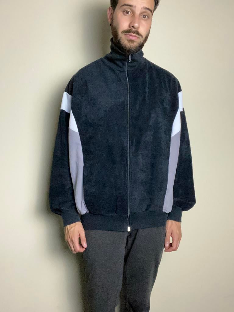 Vintage 90's jasje / jack / vest - zwart/wit - medium/M, Hgv, Zwart, Hgv, Vintage