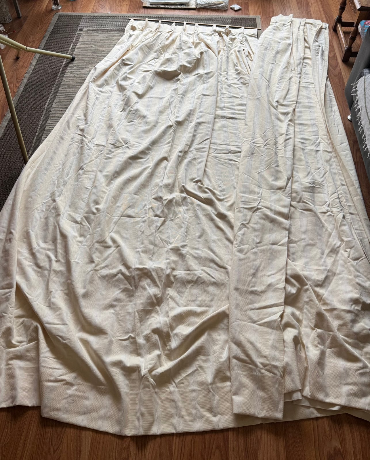 Zo goed als nieuwe gordijnen - 2 stuks, 275x98 cm, Ophalen, Zo goed als nieuw, Wit, Gordijn