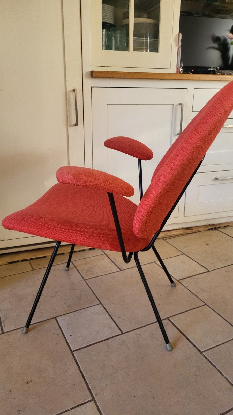 vintage easy chair type W.H.Gispen Type Kembo nette staat, Ophalen, Zo goed als nieuw, Metaal, W.H.Gispen Kembo design