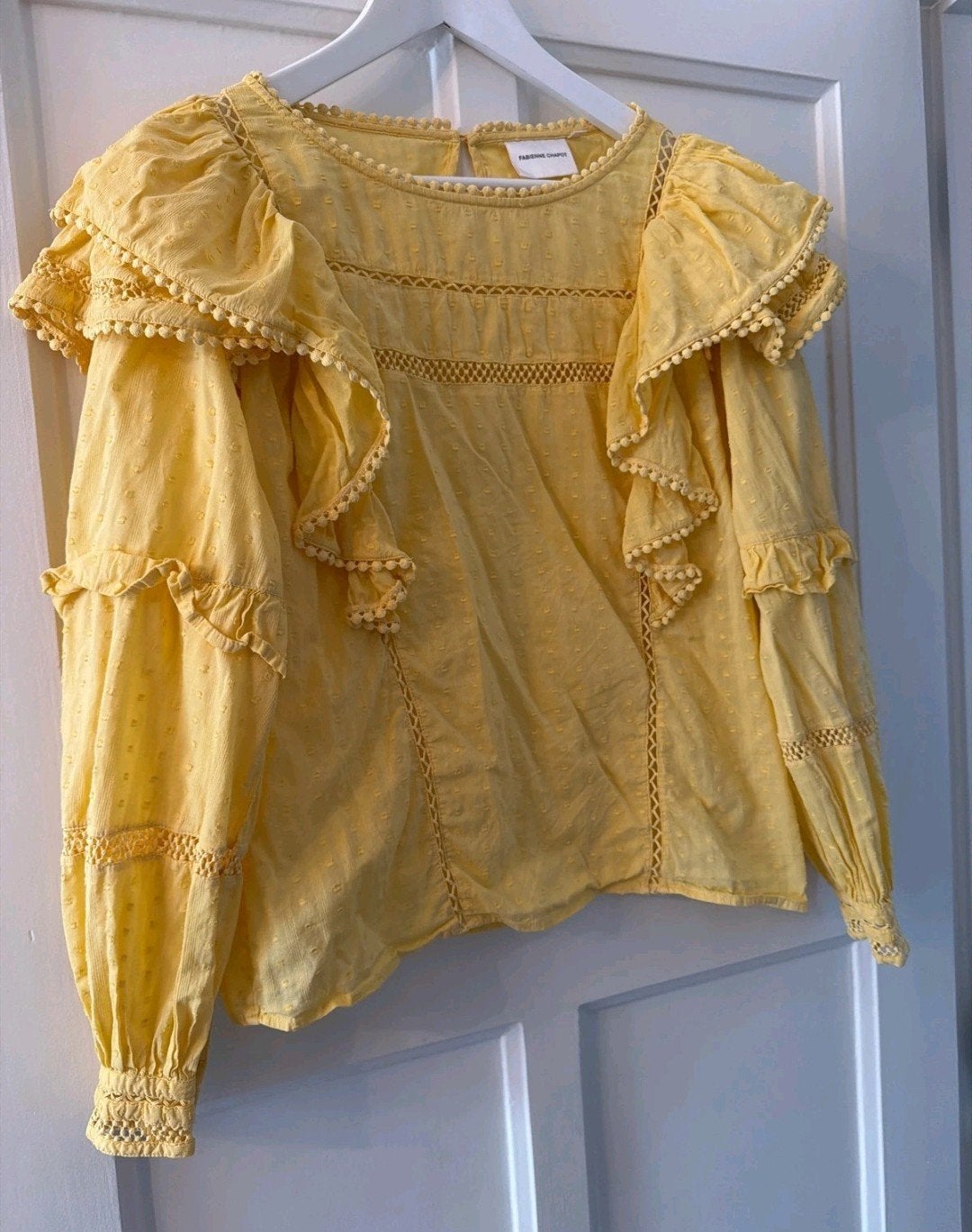 Fabienne Chapot blouse maat 38, Maat 38/40 (M), Geel, Ophalen of Verzenden, Zo goed als nieuw