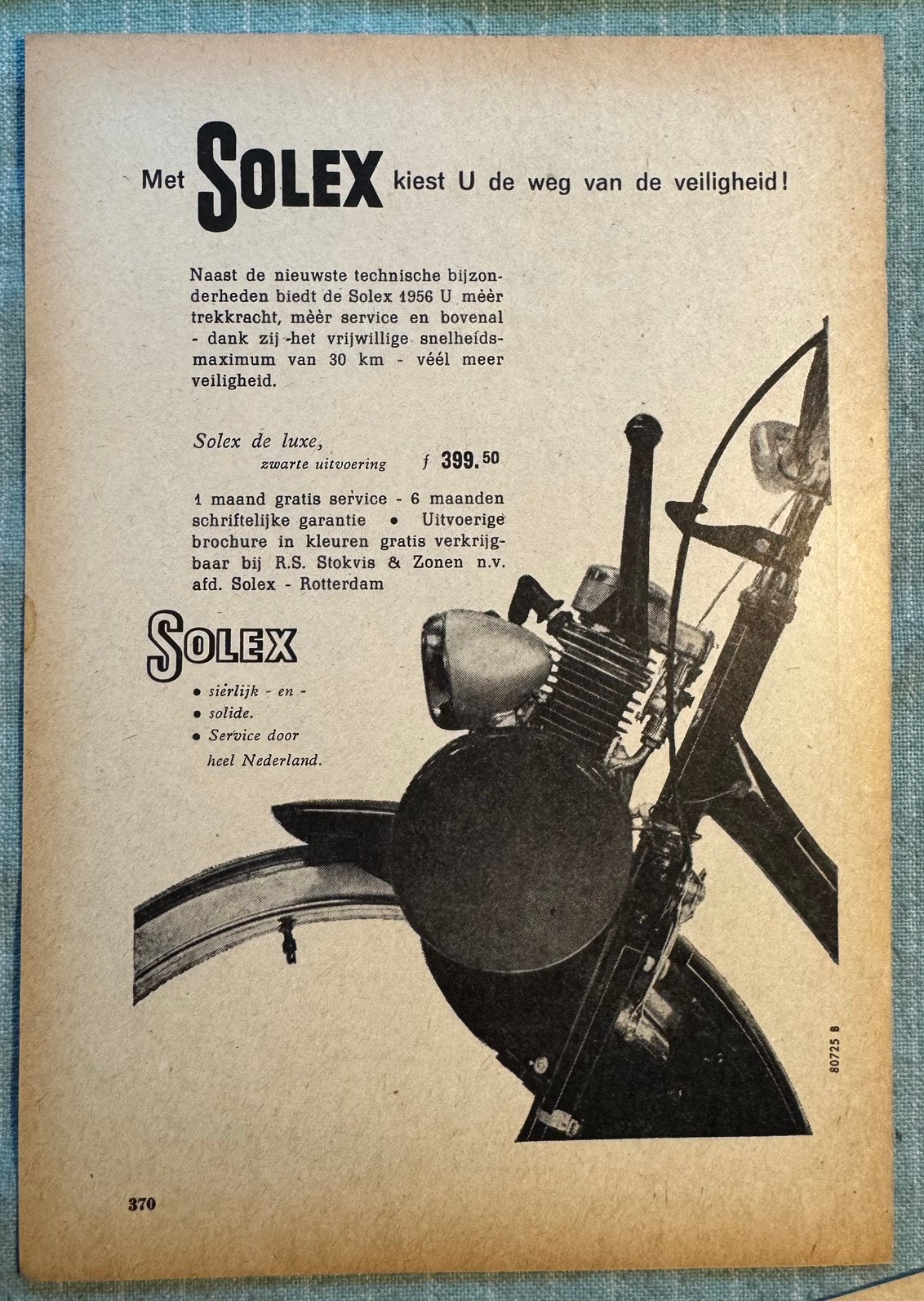 Advertentie Solex, Verzenden, Zo goed als nieuw, Motoren