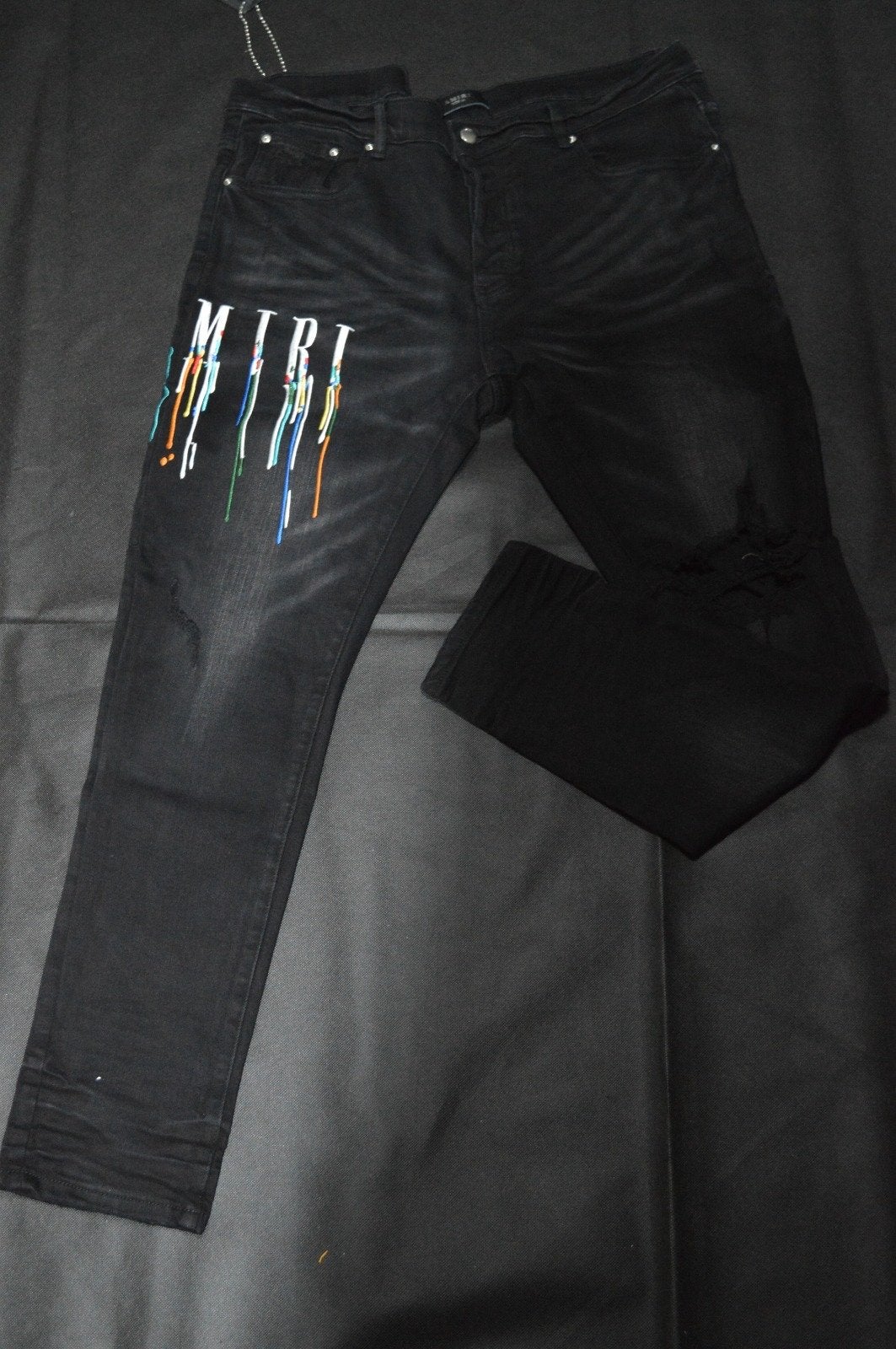 Amiri Jeans Zwart - Maat W38 - Gloedniuew, Kleding | Heren, Ophalen of Verzenden, Zo goed als nieuw, Zwart, W36 - W38 (confectie 52/54)