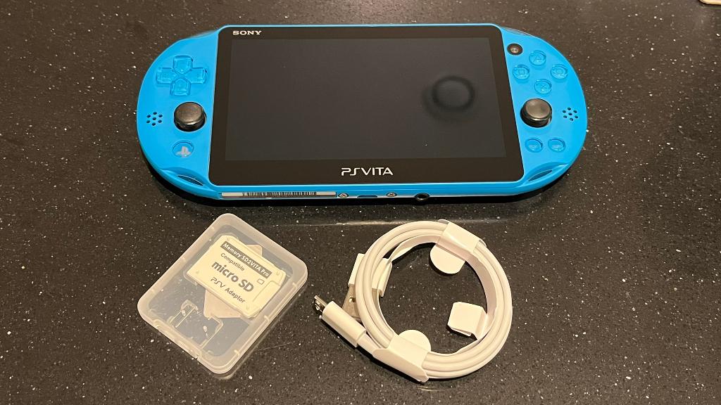 Playstation Vita Slim 2000 PSVita PS Vita ZA23 Aqua Blue, Spelcomputers en Games, 1 speler, Ophalen of Verzenden, Zo goed als nieuw