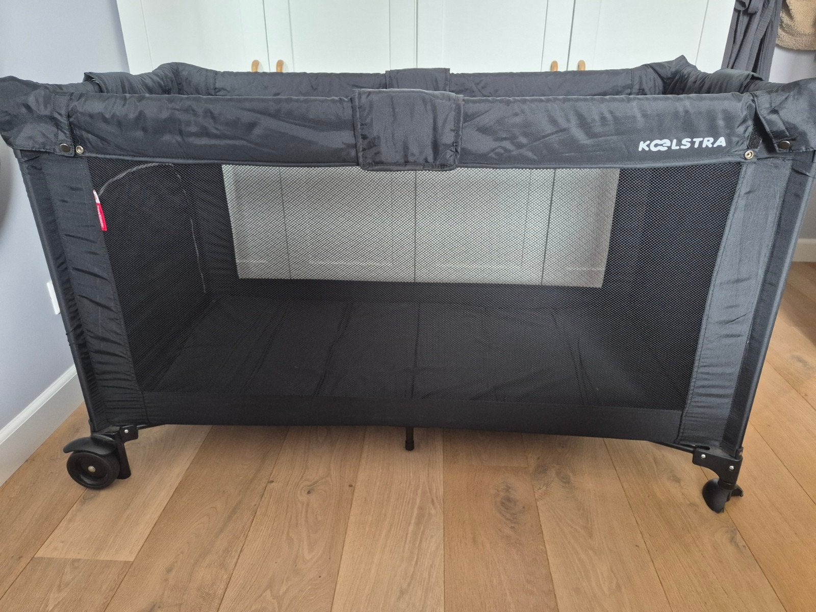 Koelstra travelsleeper campingbedje incl. Qute matras, Ophalen, Zo goed als nieuw, Reisbedje