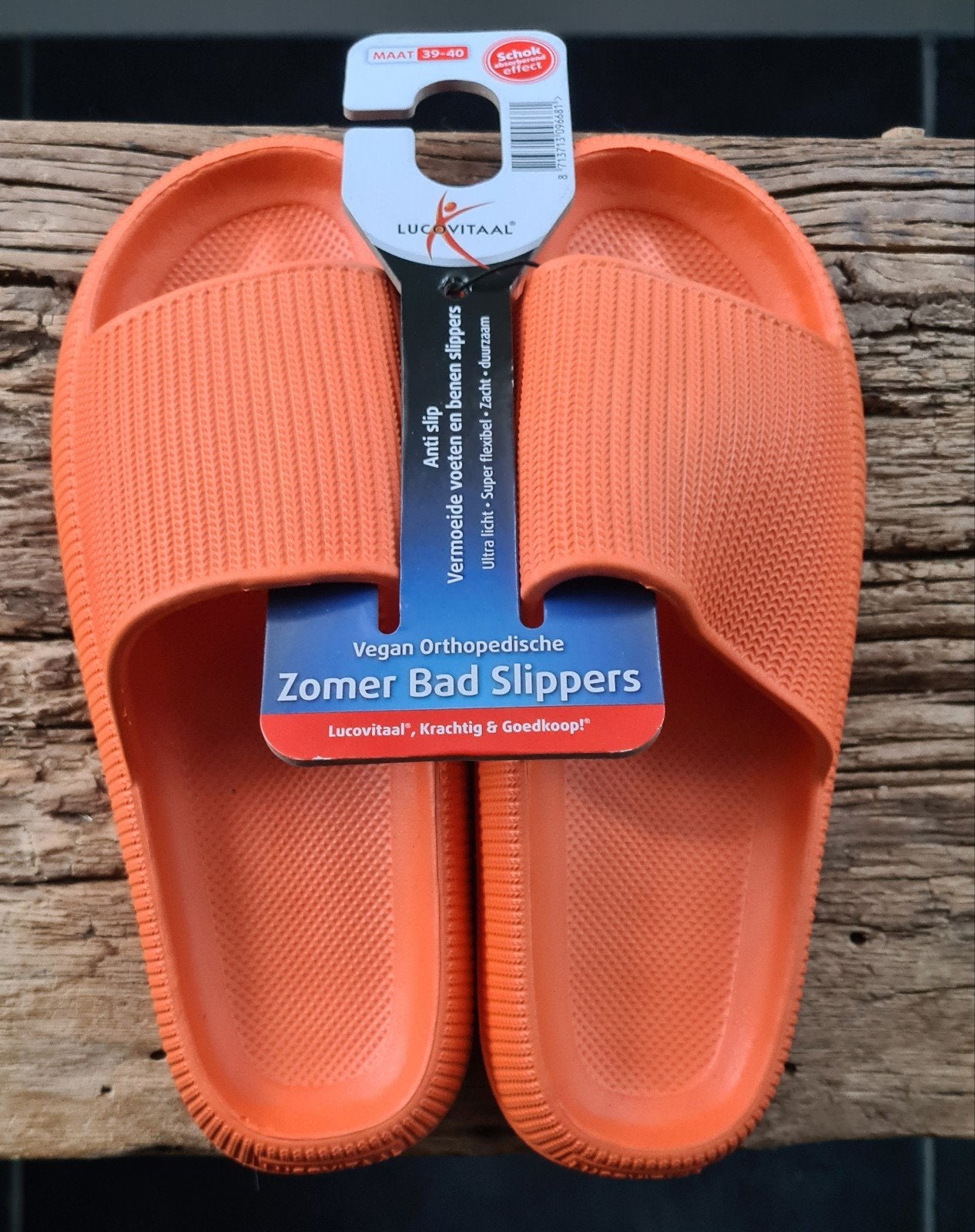 Lucovitaal Zomer Bad Slippers - Oranje - Maat 39-40, Slippers, Nieuw, Oranje, Ophalen of Verzenden
