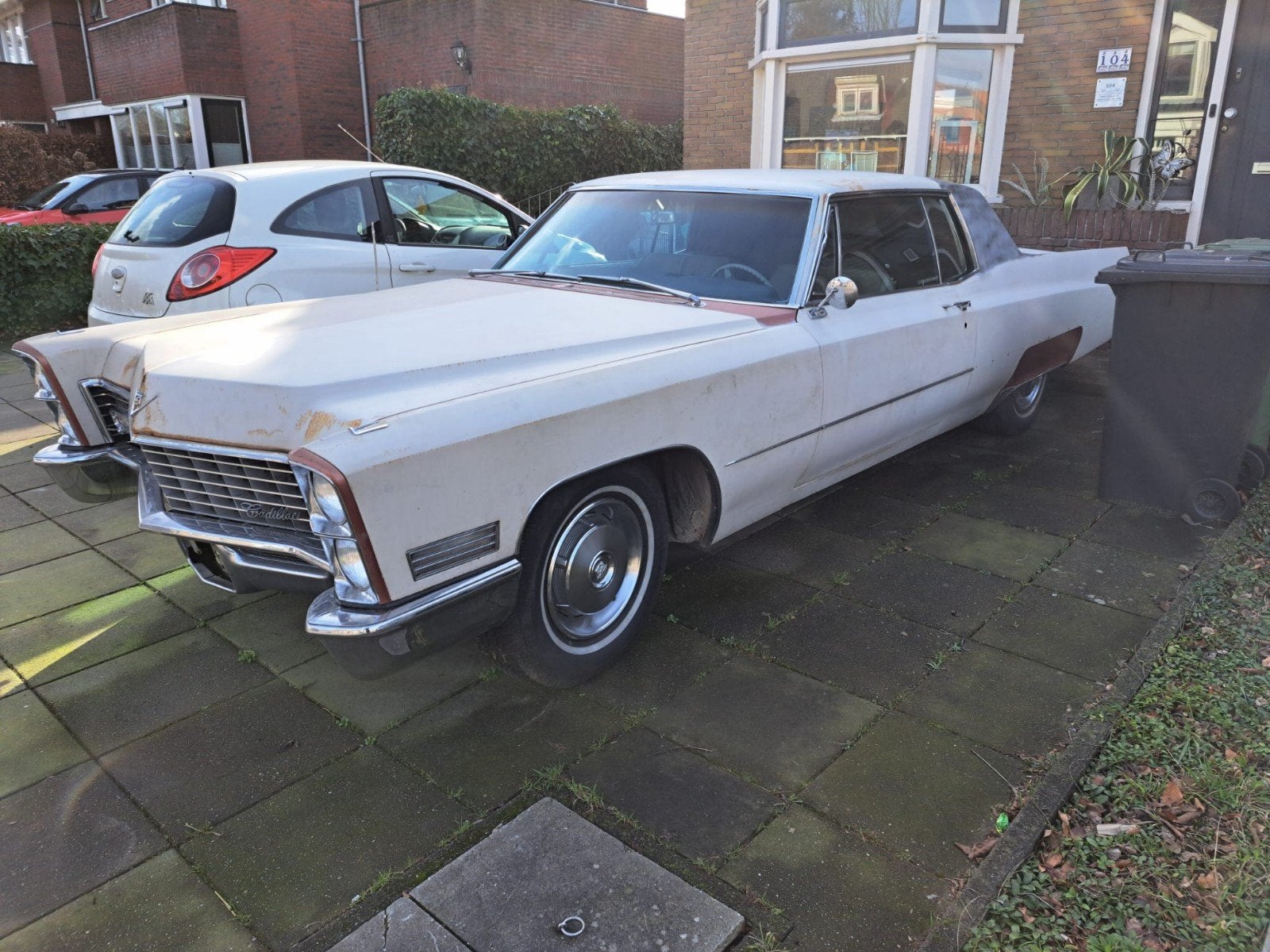 Cadillac Coupé de Ville 7.1L V8 1967, Auto's, Stof, Beige, Beige, Particulier
