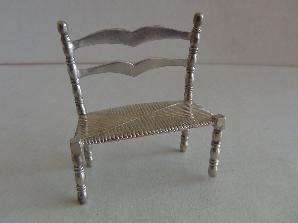 Miniatuur zilver FA16 zit bank zilveren miniaturen, Antiek en Kunst, Verzenden, Zilver