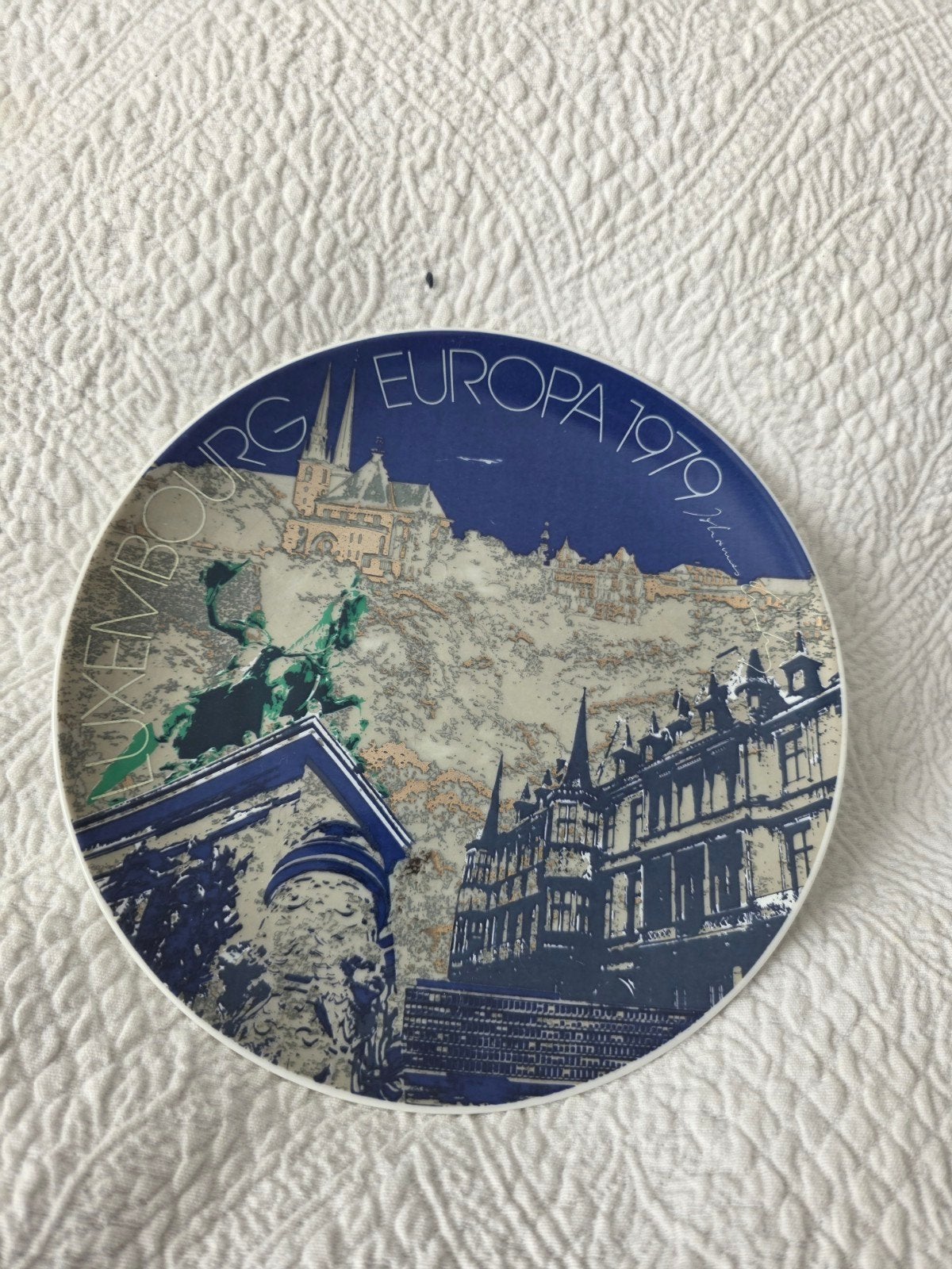 Wandbord Europa 1979 Luxemburg Prof. Johannes Ludwig, Ophalen