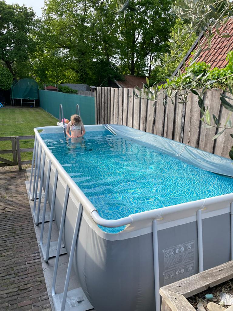 Intex opzet zwembad 4x2x1,2 Super compleet, Ophalen, 200 tot 300 cm, 80 tot 120 cm, Zo goed als nieuw