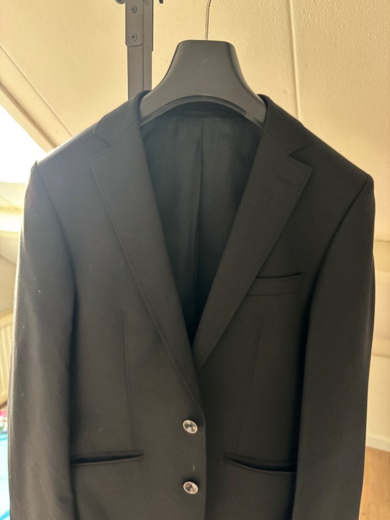 Herenpak Maat M, Kleding | Heren, Ophalen, Zo goed als nieuw, Maat 48/50 (M), Zwart