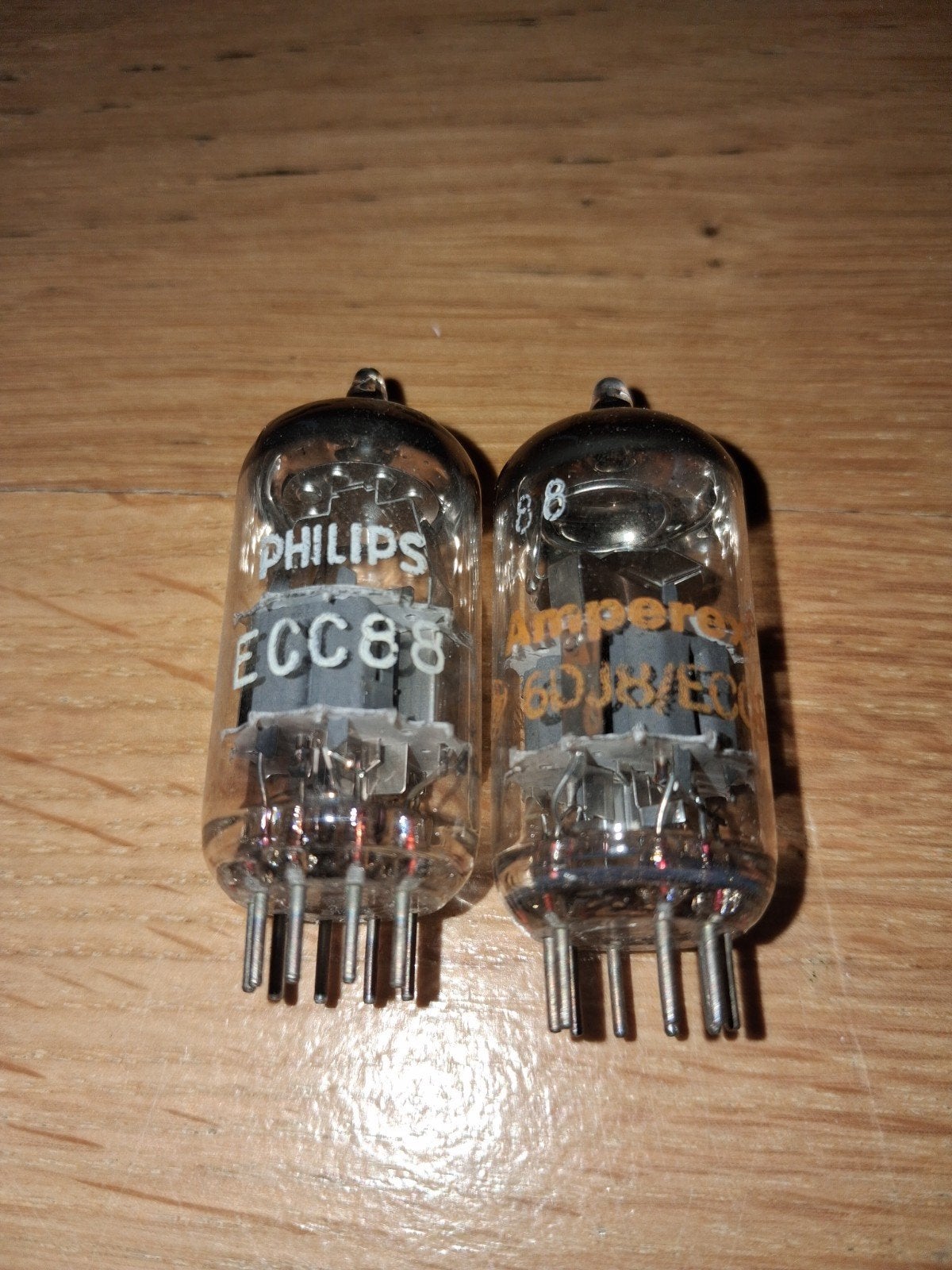 Philips & Amperex 6DJ8 / ECC88 buizen - Matched Pair, Ophalen of Verzenden