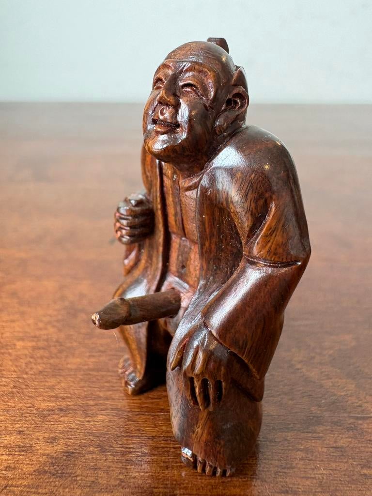 Netsuke shunga erotisch japan man, Verzamelen, Ophalen of Verzenden, Gebruikt, Mens