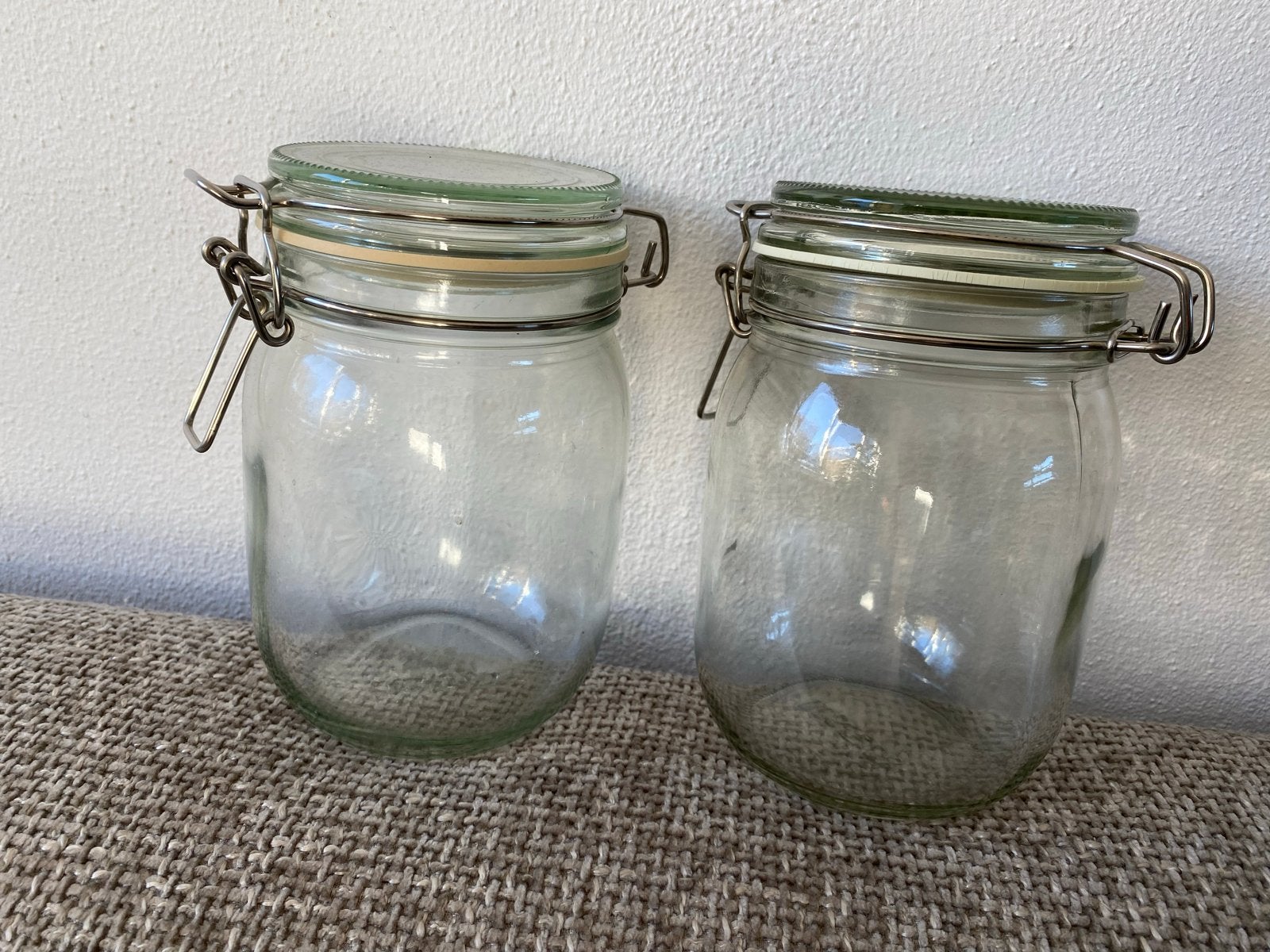IKEA Voorraadpotten glas beugelsluiting pot Set van 2, Glas, IKEA, Ophalen of Verzenden, Zo goed als nieuw
