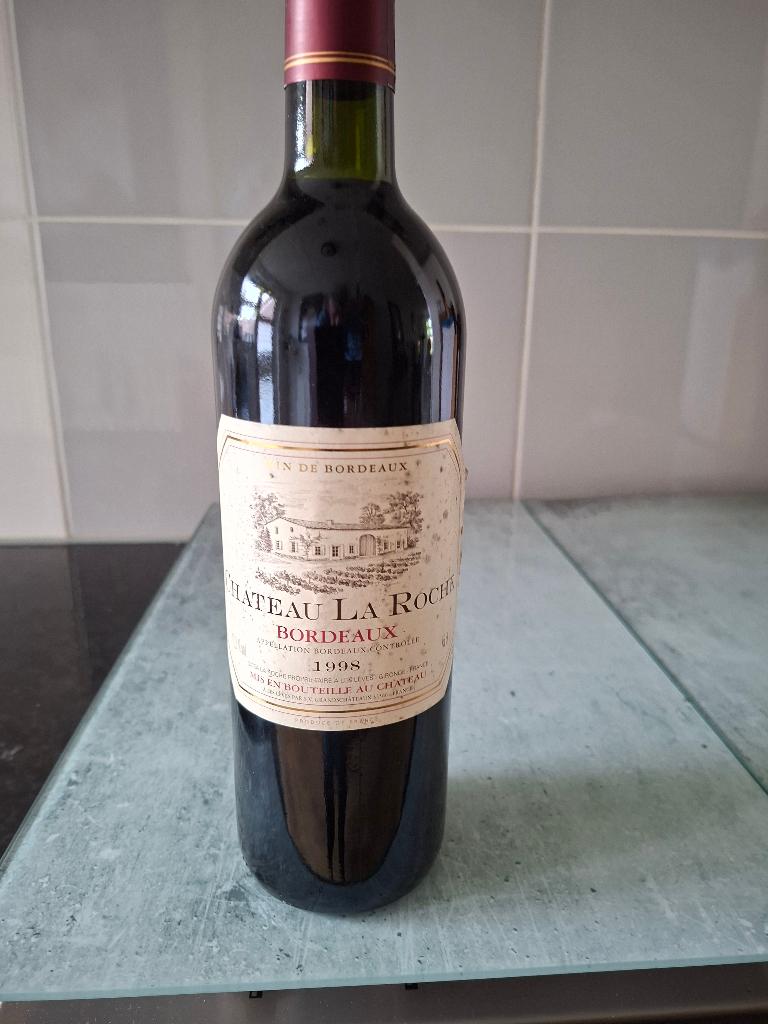 Fles Chateau La Roche Bordeaux wijn uit 1998, Frankrijk, Nieuw, Ophalen of Verzenden, Rode wijn