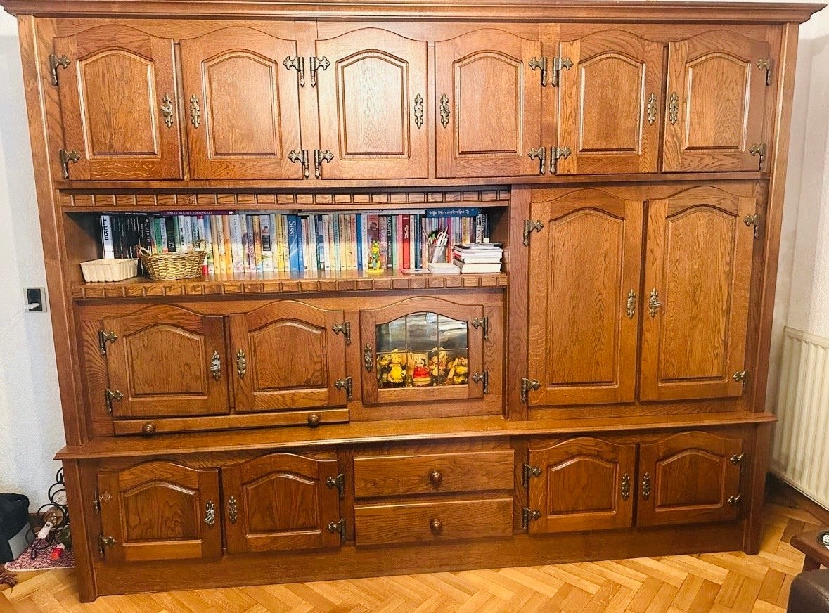 Gratis afhalen!! Degelijke Eiken Kast - 200x250x50 cm, Huis en Inrichting, Ophalen, Gebruikt, Met deur(en), 200 cm of meer