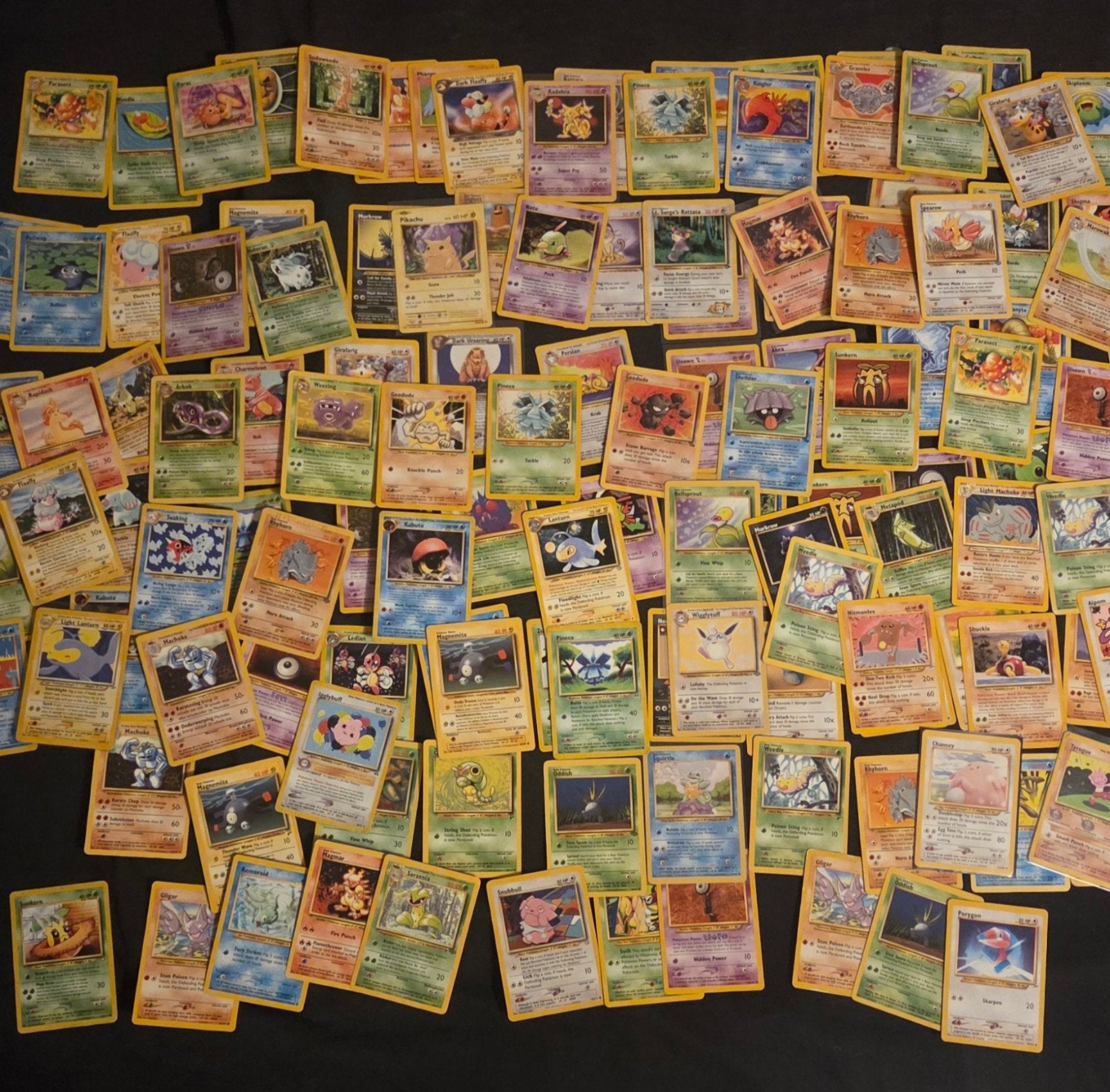 Grote partij 164 Vintage Pokémon kaarten WotC (Base, Jungle,, Hobby en Vrije tijd, Verzamelkaartspellen | Pokémon, Ophalen of Verzenden
