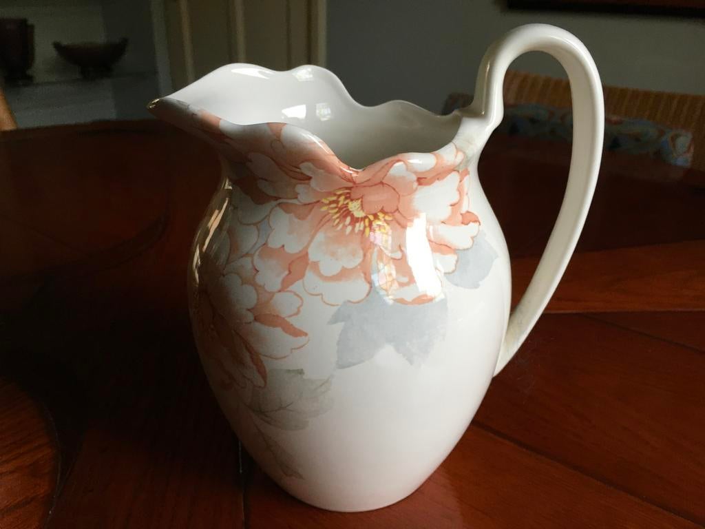 MOOIE VINTAGE ENGELS PORSELEIN"HADIDA"BADKAMER ACCESOIRES, Ophalen, Vintage, Gebruikt, Meerkleurig