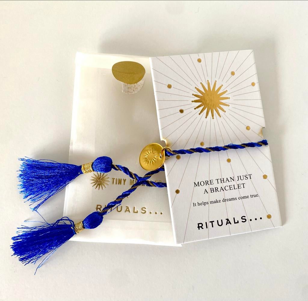 Rituals Tiny Miracles Armband - Blauw met kwastjes, Overige materialen, Blauw, Nieuw, Ophalen of Verzenden