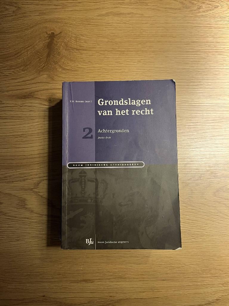 Grondslagen van het recht, T.E. Rosier - 3e druk, Gelezen, Ophalen of Verzenden, WO, T.E. Rosier
