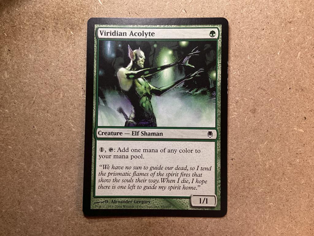 1x Viridian Acolyte [089/165] (Good), Ophalen of Verzenden, Gebruikt, Losse kaart
