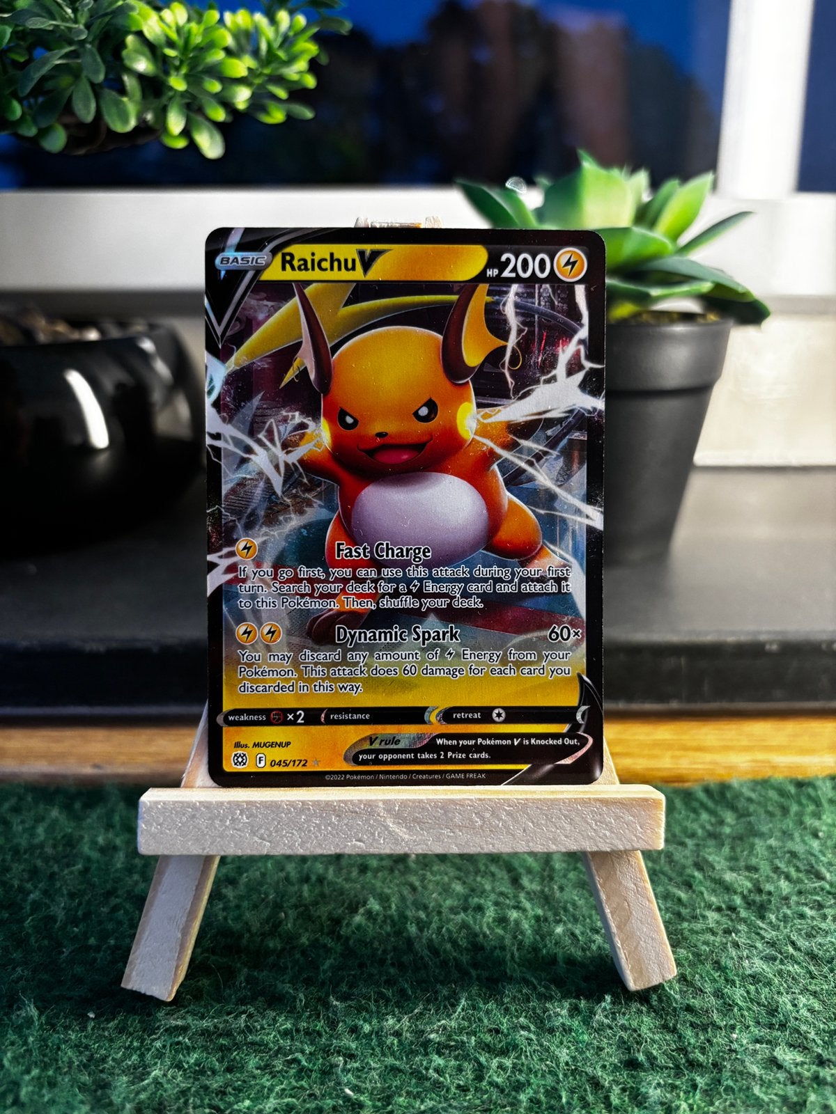 Pokémon Raichu V (045/172), Ophalen of Verzenden, Nieuw, Losse kaart, Foil