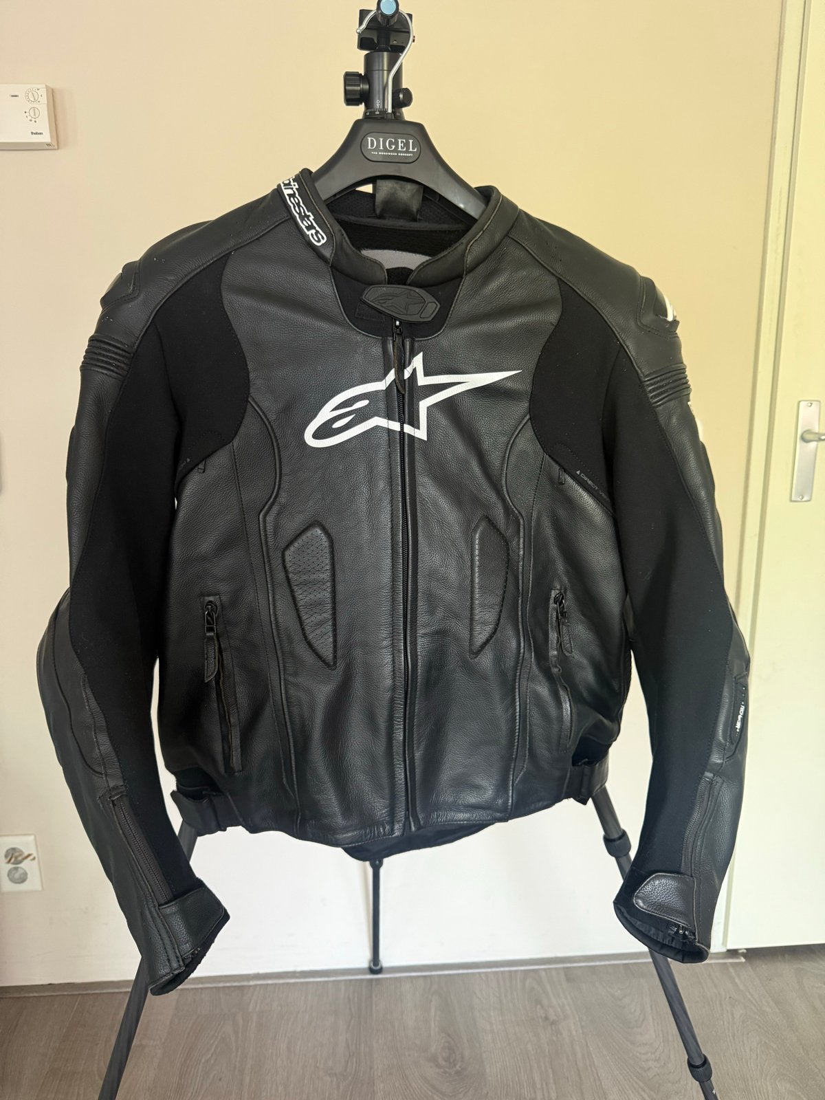 Alpinestars Leren Motorjas - Maat 54 - Zwart, Motoren, Kleding | Motorkleding, Ophalen of Verzenden, Tweedehands, Heren, Jas | leer
