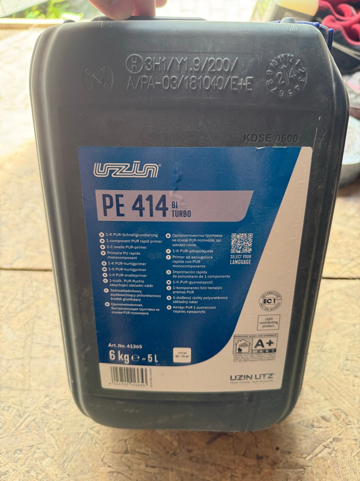 5L Vloerprimer PE 414 Turbo - Ongeopend, Ophalen, Overige kleuren, 5 tot 10 liter, Nieuw