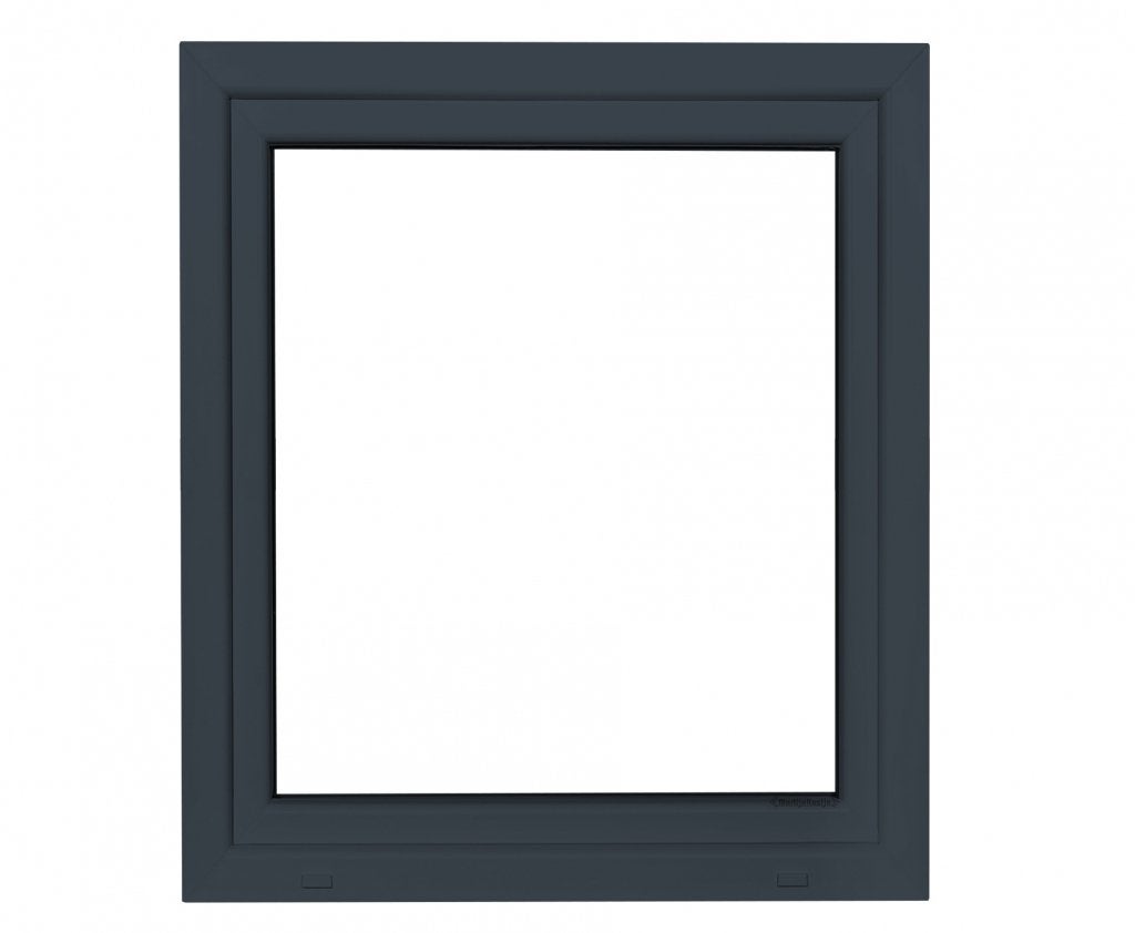 Kunststof antraciet draaikiep kozijn b60 x h60 RAL7016, Niet ingevuld, Kunststof, Minder dan 75 cm, Overige typen