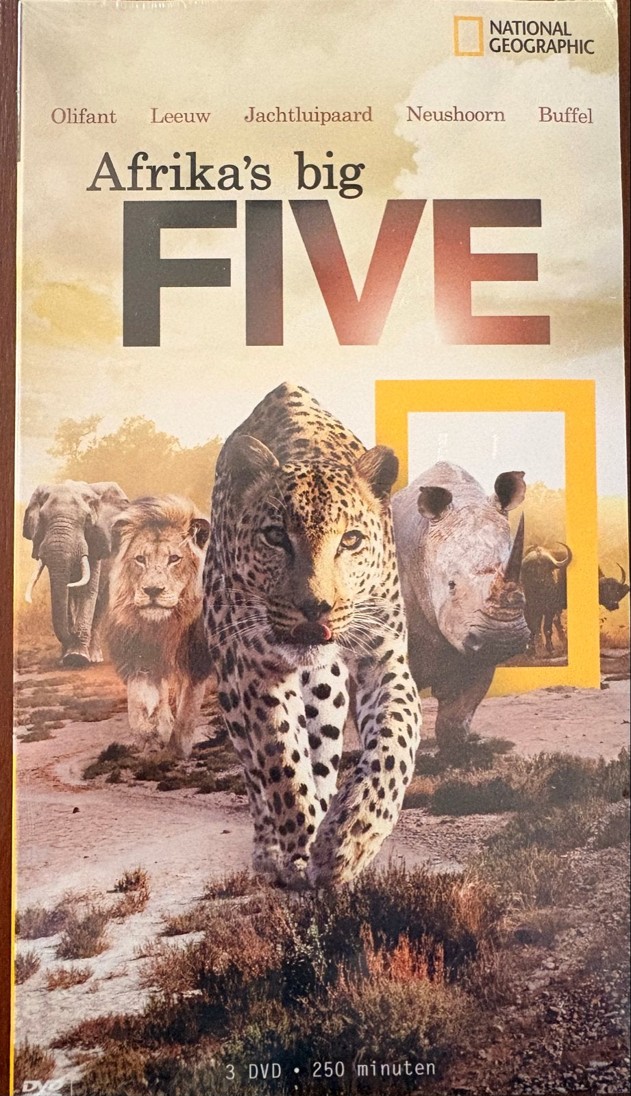 National Geographic: Afrika's Big FIVE (3 DVD Boxset), Alle leeftijden, Ophalen, Nieuw in verpakking, Natuur