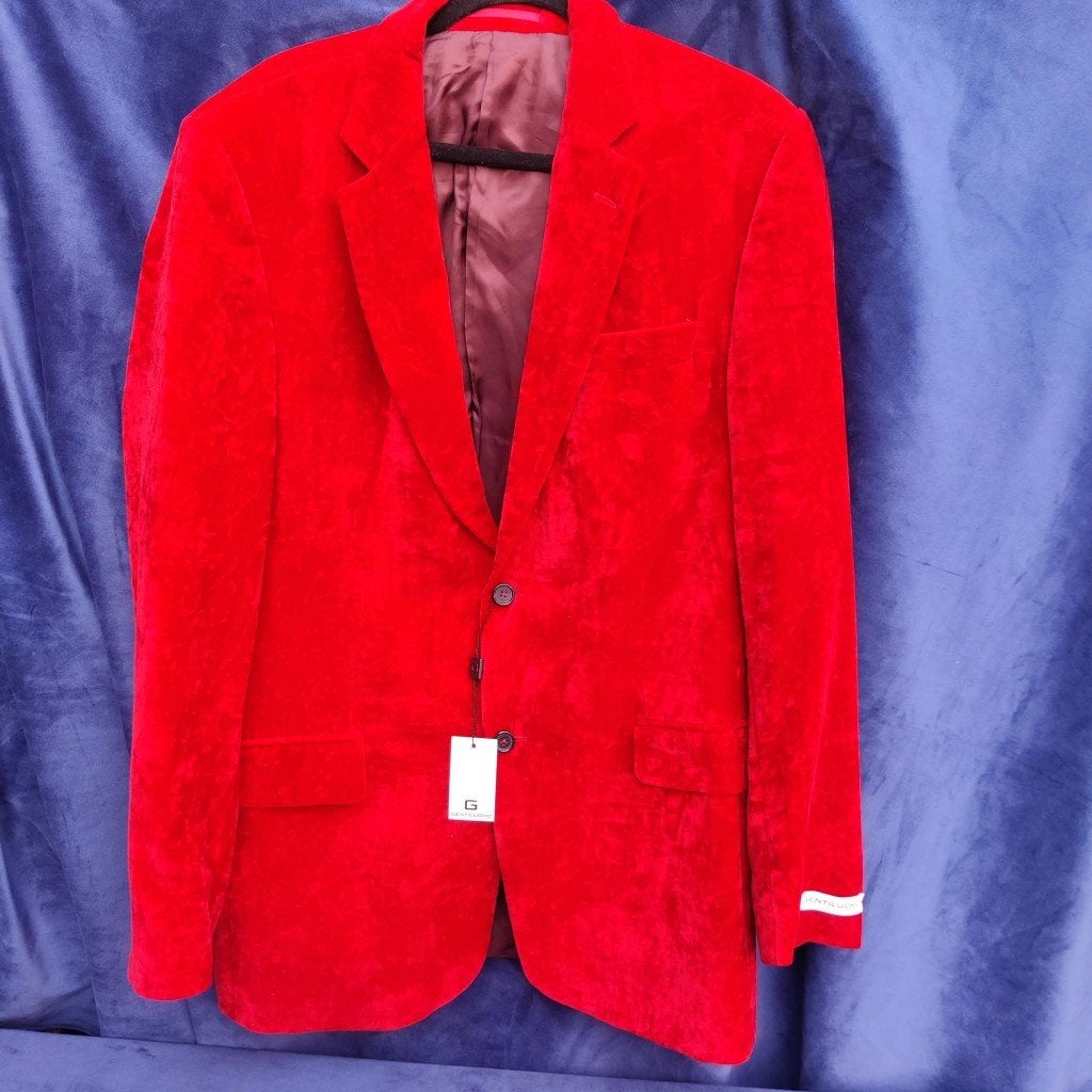 Colbert Rood fluweel gentiluomo maat 54, Ophalen, Maat 52/54 (L), Nieuw, Gentiluomo