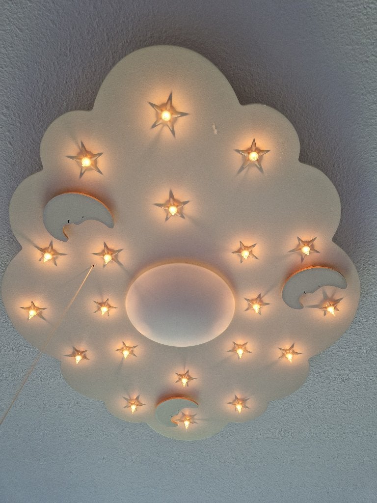 Prachtige Plafonlamp sterren/hemel model voor de babykamer., Gebruikt, Design, Ophalen of Verzenden, Overige kleuren
