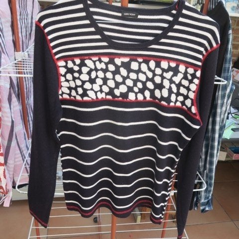 Pulleke streep blauw wit rood Gerry Weber mt 38, Maat 38/40 (M), Blauw, Ophalen of Verzenden, Zo goed als nieuw