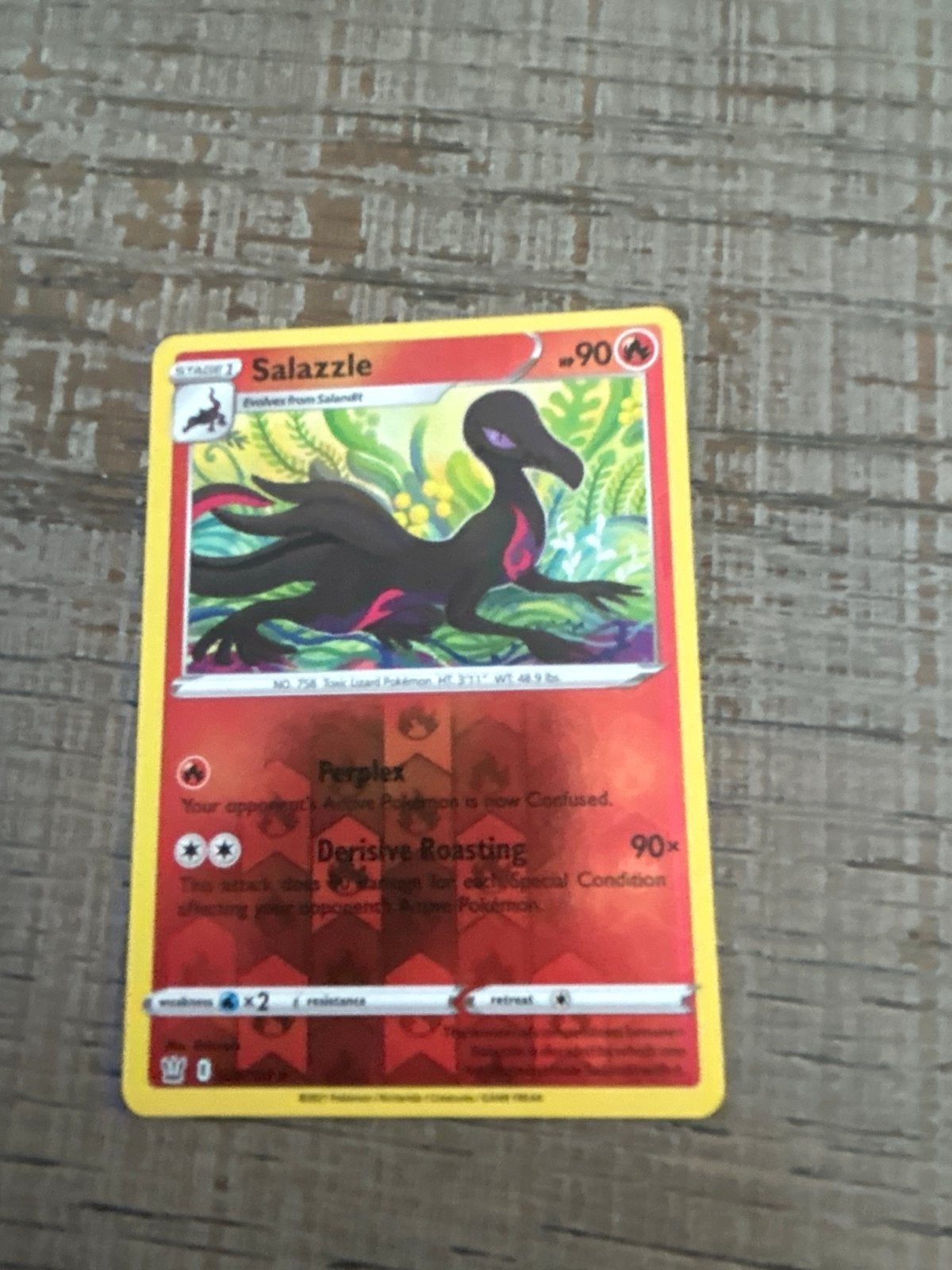Pokémon Kaart: Salazzle (90 HP), Ophalen of Verzenden, Zo goed als nieuw, Losse kaart