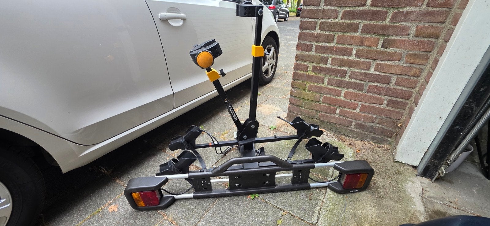 Fietsdrager Spinder Hawk, Ophalen, Gebruikt, 2 fietsen, Trekhaakdrager