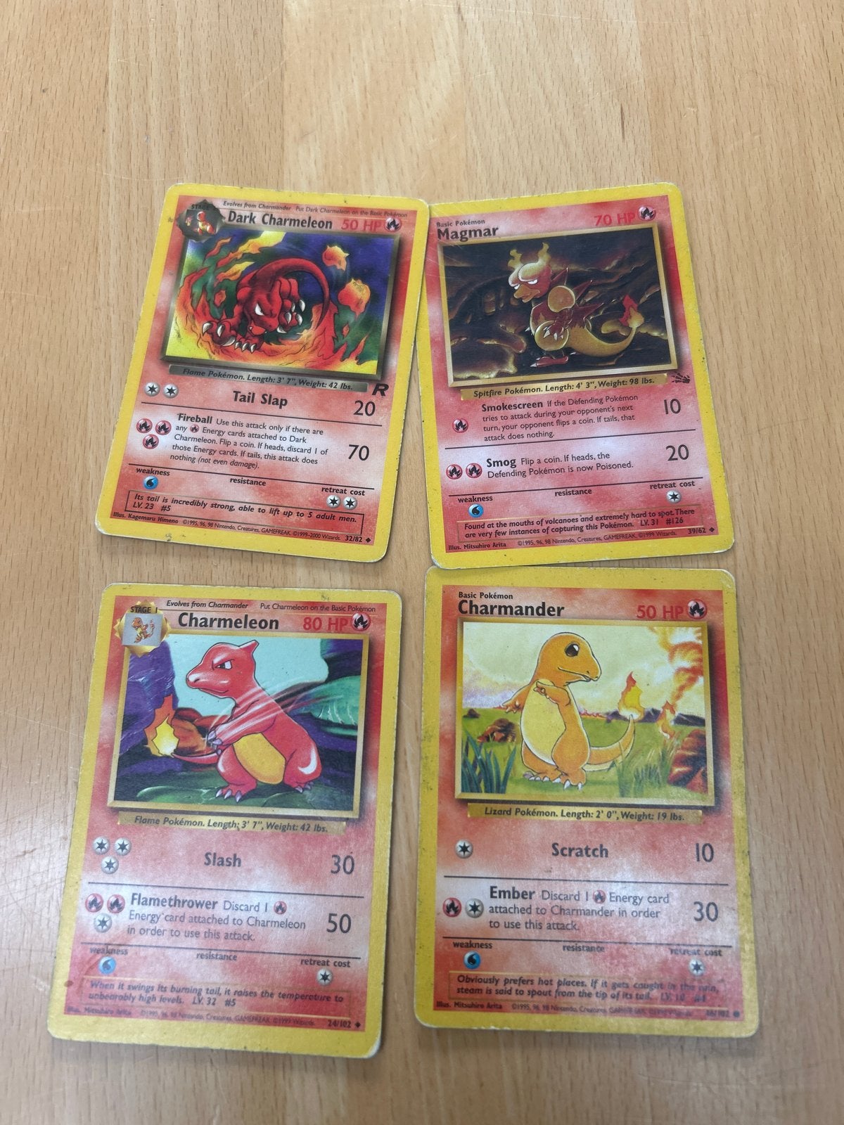 Pokémon kaarten: Dark Charmeleon, Magmar, Charmeleon, Charma, Hobby en Vrije tijd, Verzamelkaartspellen | Pokémon, Ophalen of Verzenden