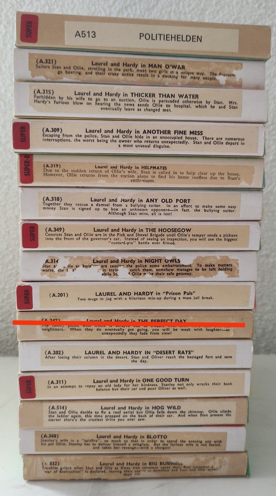LAUREL & HARDY SUPER 8 FILMS 60 meter VERSIE, Ophalen of Verzenden, 8mm film