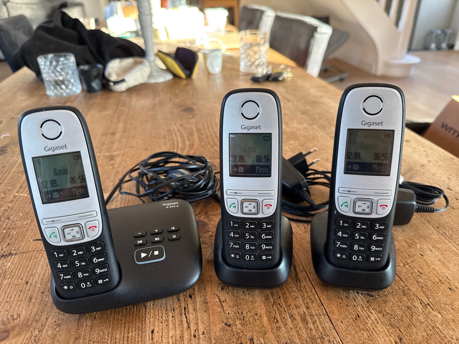 Gigaset A415A Trio vaste lijn telefoons met antwoordapparaat, Ophalen of Verzenden, Zo goed als nieuw, 3 handsets