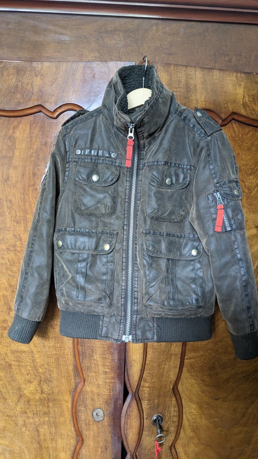Stoere jas maat 110/116, Gebruikt, Ophalen of Verzenden, Lckr, Jongen