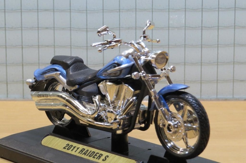 Yamaha XV1900 Raider S 2011 blauw 1:18, MayCheong, Nieuw, Ophalen of Verzenden, Motor