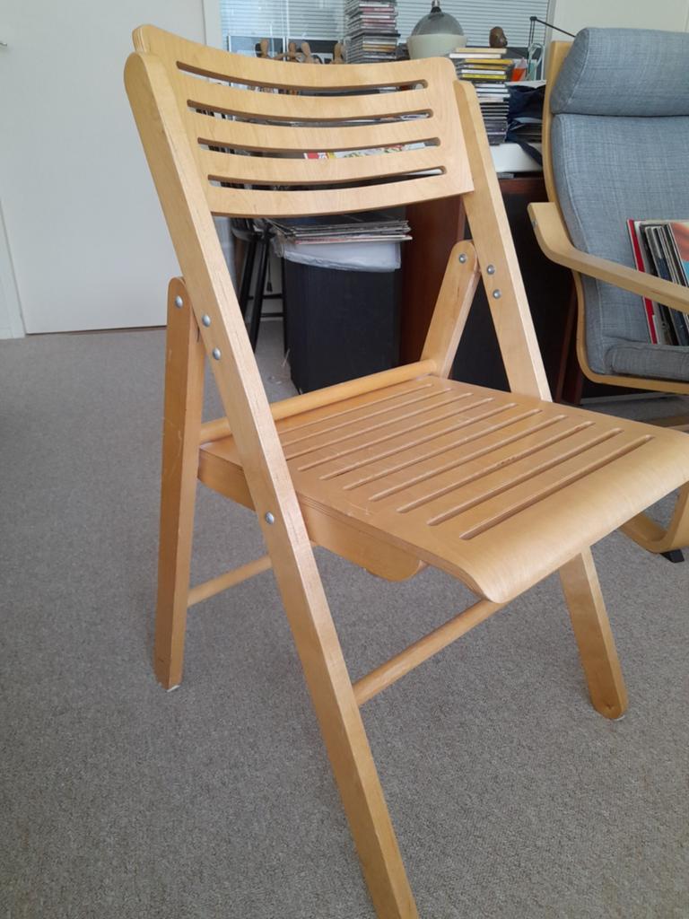 Klapstoel plywood hout Ikea vintage, Ophalen, Bruin, Zo goed als nieuw, Eén