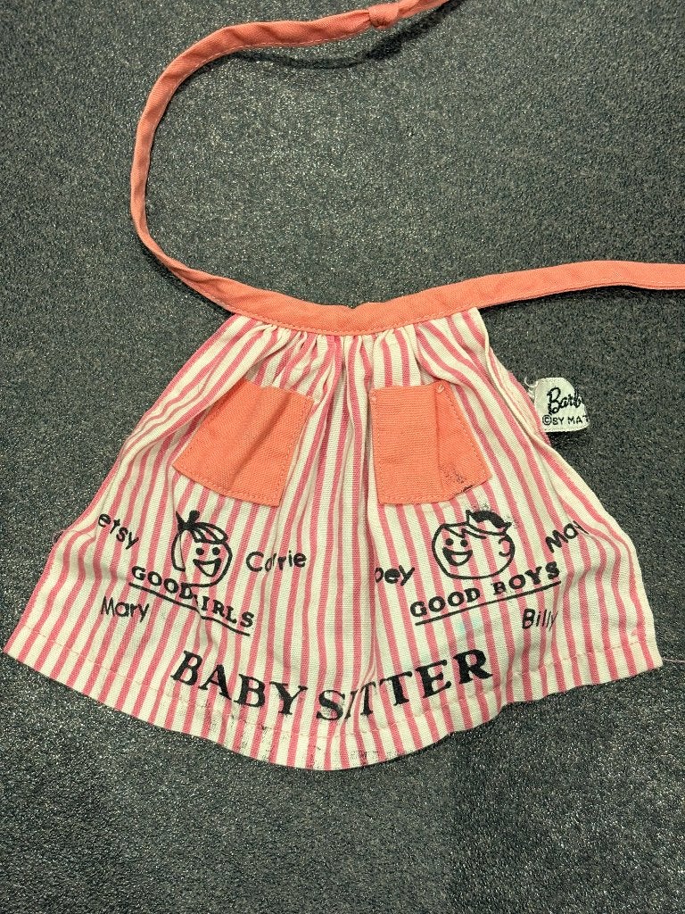 Vintage Barbie babysitter schort gelabeld, Ophalen of Verzenden, Gebruikt, Barbie