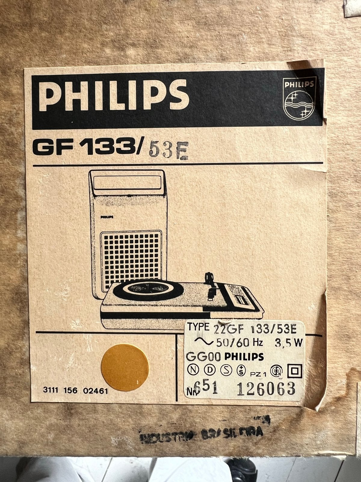 Philips GF 133/53E Platenspeler - Vintage en Compleet, Audio, Tv en Foto, Ophalen of Verzenden, Zo goed als nieuw, Platenspeler