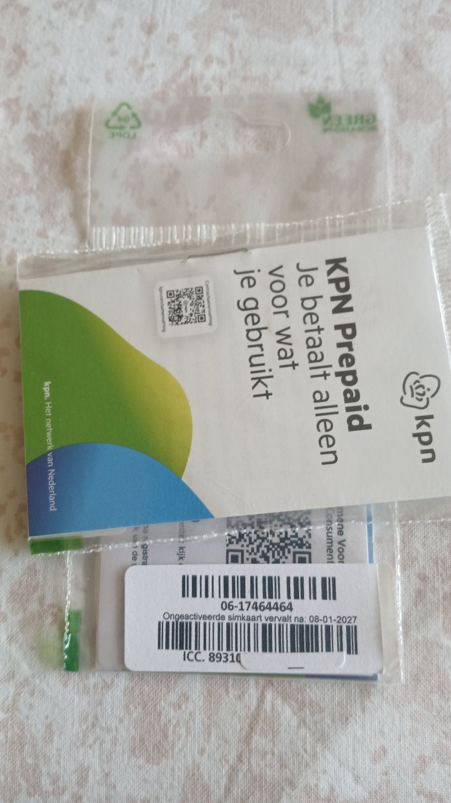 MOOI NUMMER KPN PREPAID 06-17-464-464, Telecommunicatie, Prepaidkaarten en Simkaarten, Ophalen of Verzenden, Nieuw, KPN, Simkaart