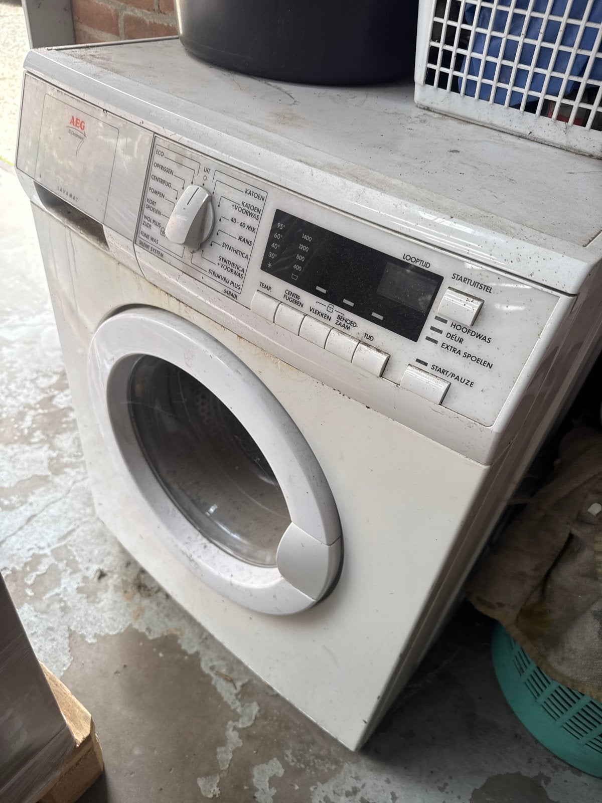 GRATIS: AEG Wasmachine - Gebruikt - defecte deursensor, Witgoed en Apparatuur, Ophalen, Gebruikt, Voorlader, Kort programma